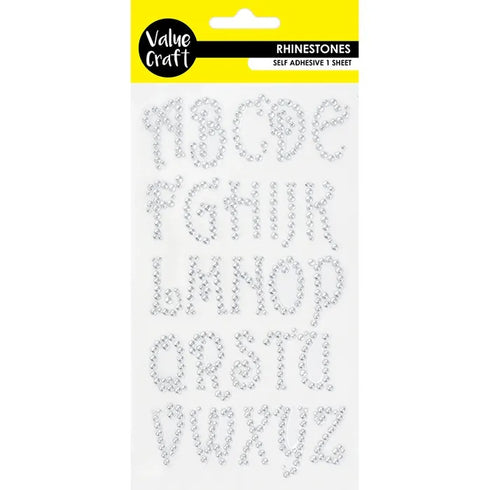 Curly Style Alphabet Rhinestones